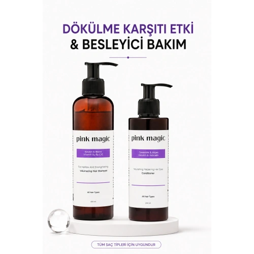 Saç Bakım Seti - Dökülme Karşıtı Şampuan & Onarıcı ve Besleyici Saç Bakım Kremi