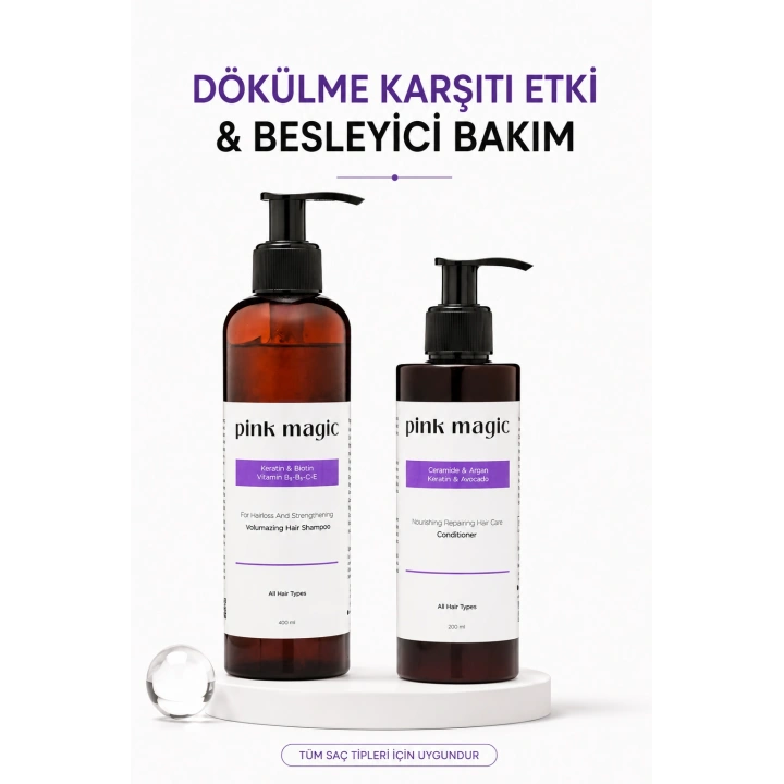 Saç Bakım Seti - Dökülme Karşıtı Şampuan & Onarıcı ve Besleyici Saç Bakım Kremi