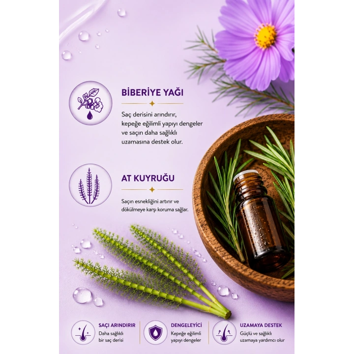 Saç Dökülmesine Karşı Güçlendirici Bakım Şampuanı - Hızlı Uzamaya Yardımcı Keratin & Biotin Özlü
