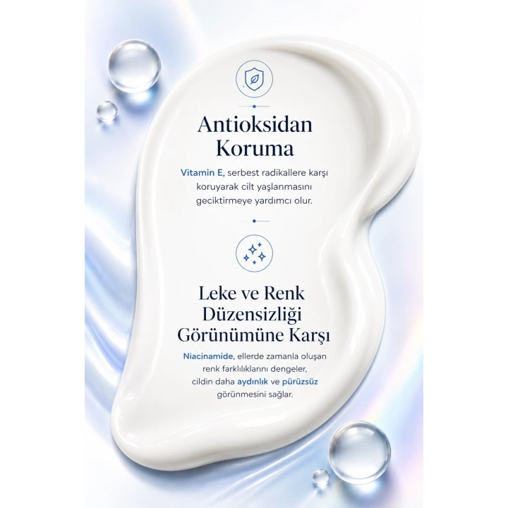 Yoğun Nemlendirici El Bakım Kremi - Hyaluronik Asit, Ceramide, Shea