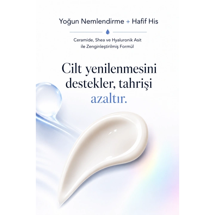 Yoğun Nemlendirici El Bakım Kremi - Hyaluronik Asit, Ceramide, Shea