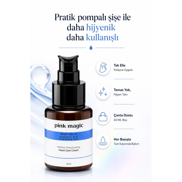 Yoğun Nemlendirici El Bakım Kremi - Hyaluronik Asit, Ceramide, Shea