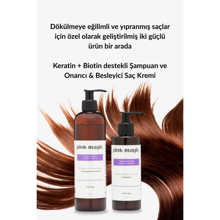 Saç Bakım Seti - Dökülme Karşıtı Şampuan & Onarıcı ve Besleyici Saç Bakım Kremi