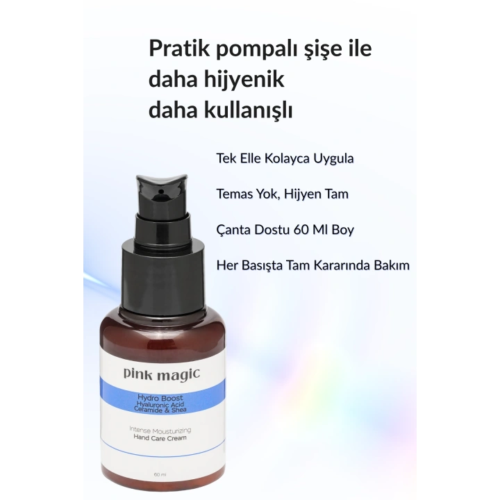 Yoğun Nemlendirici El Bakım Kremi - Hyaluronik Asit, Ceramide, Shea