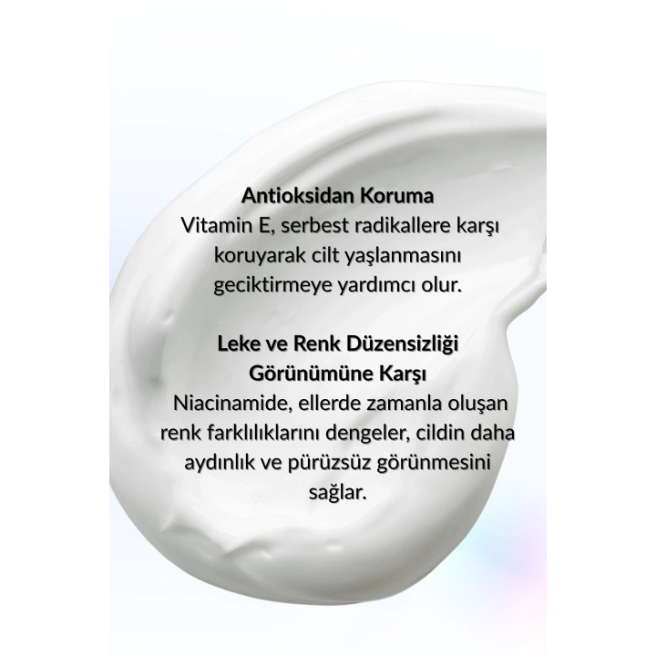 Yoğun Nemlendirici El Bakım Kremi - Hyaluronik Asit, Ceramide, Shea