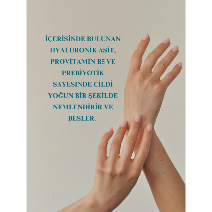 Yoğun Nemlendirici El Bakım Kremi - Hyaluronik Asit, Ceramide, Shea