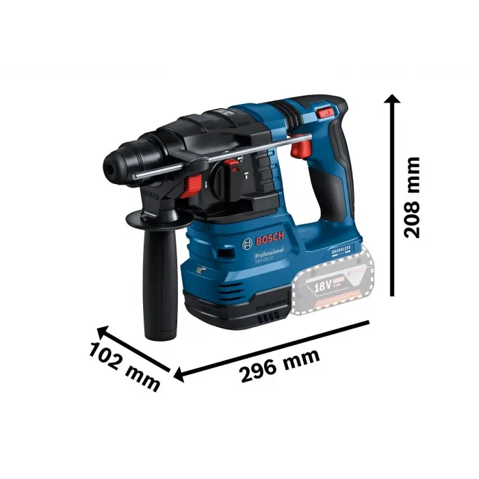 Bosch GSR 18v-45 + Bosch GWS 18v-8 + Bosch GBH 18v-22 3x4.Ah Set 0615A5007L