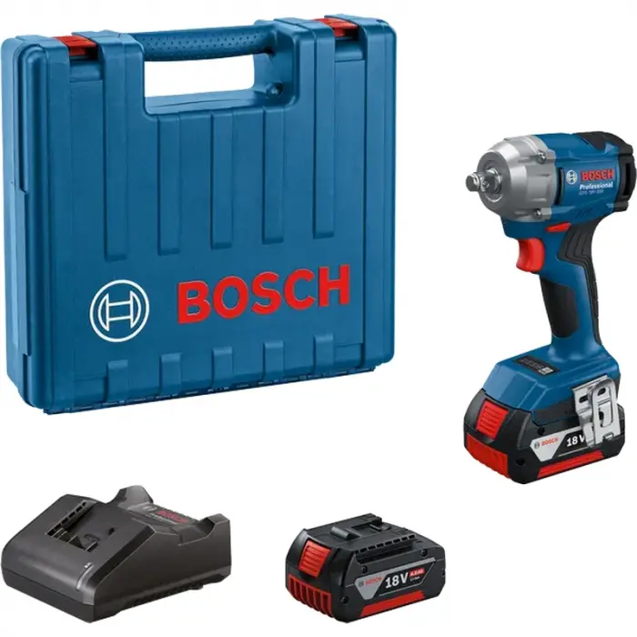 Bosch Profesyonel Gds 18V-350 4 Ah Çift Akülü Darbeli Somun Sıkma Makinesi 06019M5021