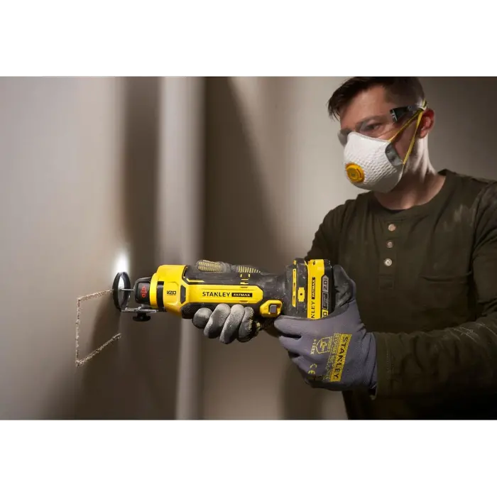 STANLEY FATMAX V20 SFMCE200B-XJ 18V Alçıpan Frezesi 26.000 Dev/Dk | LED | Ayarlanabilir Derinlik Çift Akü 2×4.0Ah + Şarj Cihazı Set
