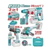 TOTAL Avantaj Set TOSLI241198E | Darbeli Matkap + Kırıcı Delici + Avuç Taşlama | Profesyonel 3’lü Set