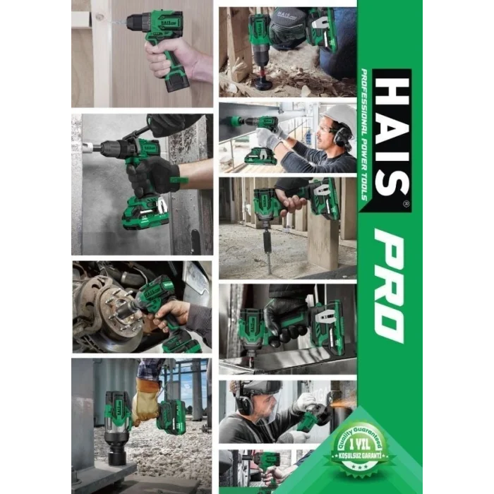 Haispro RB-SD1608W Profesyonel Vidalama Somun Sıkma 16 V 2.0 Ah Çift Akü