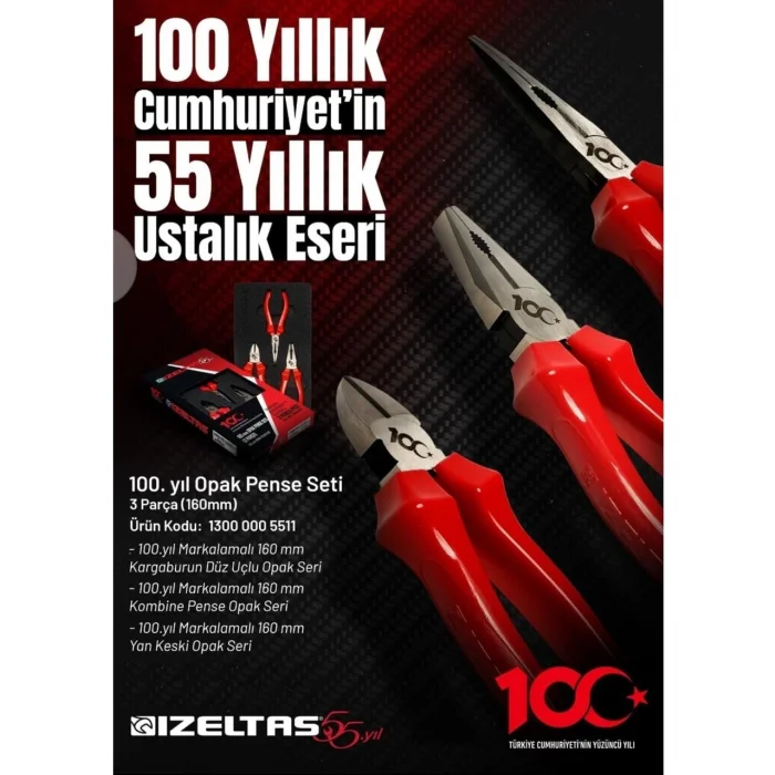 İzeltaş Izeltaş 13000005511 100. Yıl Opak Pense Seti