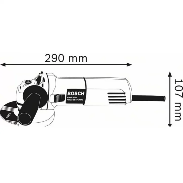 Bosch Gws 670 Avuç Taşlama 670 Watt