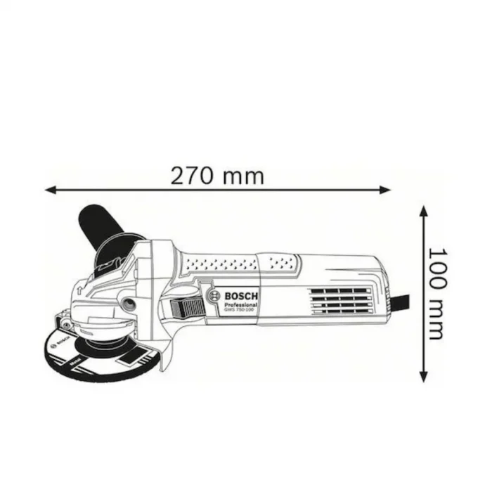Bosch Professional GWS 750 S Avuç Taşlama Makinesi 5 ADET KARBOSAN TAŞ HEDİYELİ