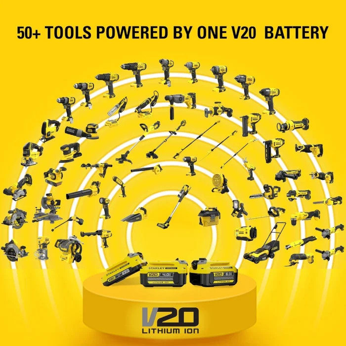 STANLEY FATMAX V20 SFMCE200B-XJ 18V Alçıpan Frezesi 26.000 Dev/Dk | LED | Ayarlanabilir Derinlik Çift Akü 2×4.0Ah + Şarj Cihazı Set