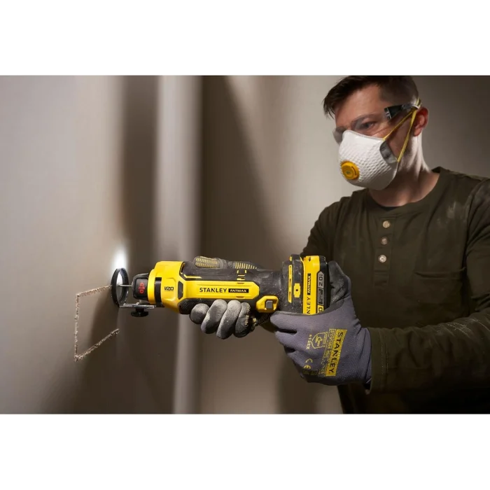 STANLEY FATMAX V20 SFMCE200B-XJ 18V Alçıpan Frezesi 26.000 Dev/Dk | LED | Ayarlanabilir Derinlik Çift Akü 2×4.0Ah + Şarj Cihazı Set