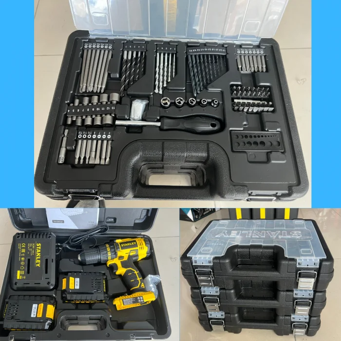 Stanley SCD201D2K Çift Akülü 18V 2.0Ah Li-Ion Şarjlı Darbesiz Matkap UÇ SETLİ