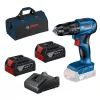 Bosch GSB 185-LI 18V Çift Akülü 2x4.0Ah Profesyonel Darbeli Vidalama Matkap Seti – Fırçasız Motor