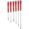İzeltaş 4500008106 Elektronikçi Tip Klemens Tornavidalar, 6lı, Krom Vanadyum Çelik, Kırmızı