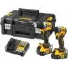 DEWALT DCK2051P2T-QW 18V XR kömürsüz akülü makine seti 2 parçalı DCD800 + DCF850 TSTAK (2x 5.0Ah akü + şarj cihazı)