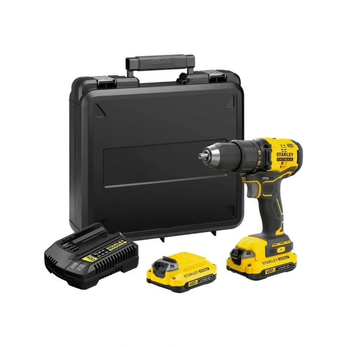 Stanley SBD710C2K Akülü Kömürsüz Darbesiz Vidalama Makinesi 2x1.5 Ah