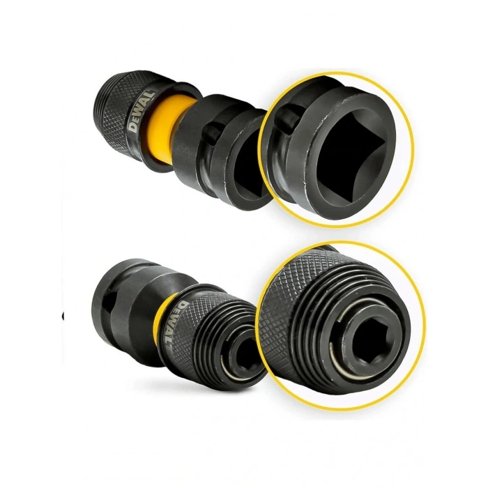 Dewalt DT7508-QZ 1/4 Hex ile 1/2 Kare Darbeli Anahtar Adaptörü