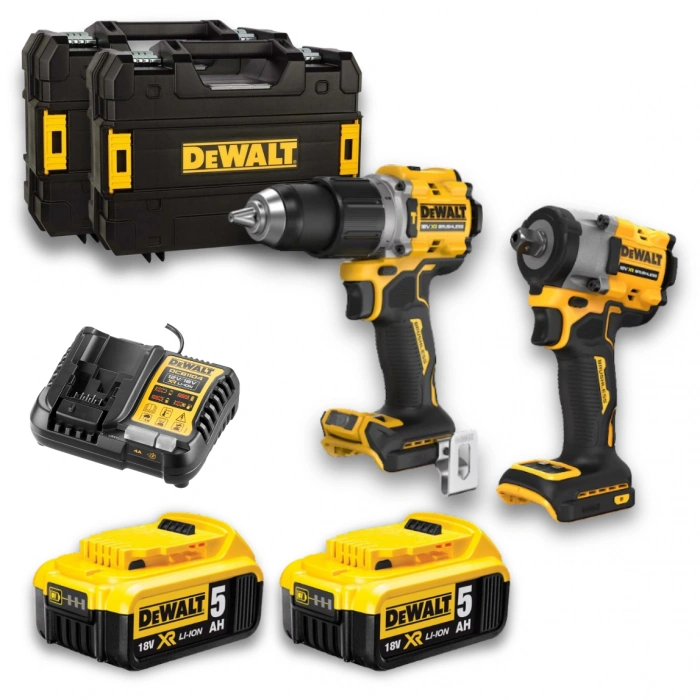 DeWalt DCD805P2T + DCF922NT 18V XR Süper İkili Set (2×5Ah Akü + Şarj + TSTAK)