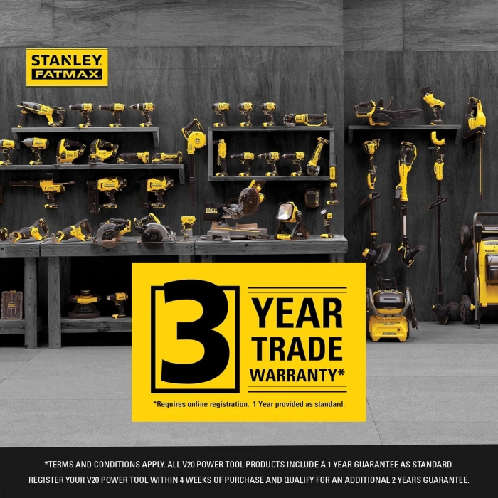 STANLEY FATMAX V20 SFMCE200B-XJ 18V Alçıpan Frezesi 26.000 Dev/Dk, LED, Ayarlanabilir Derinlik, 3,2/4/6,4 mm Uçlar