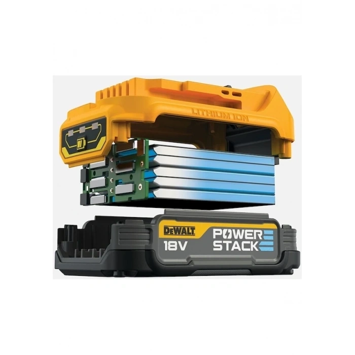 Dewalt DCG407E2T 18V XR POWERSTACK Kömürsüz Taşlama Makinesi Seti (Çift Akülü + TSTAK Çanta)