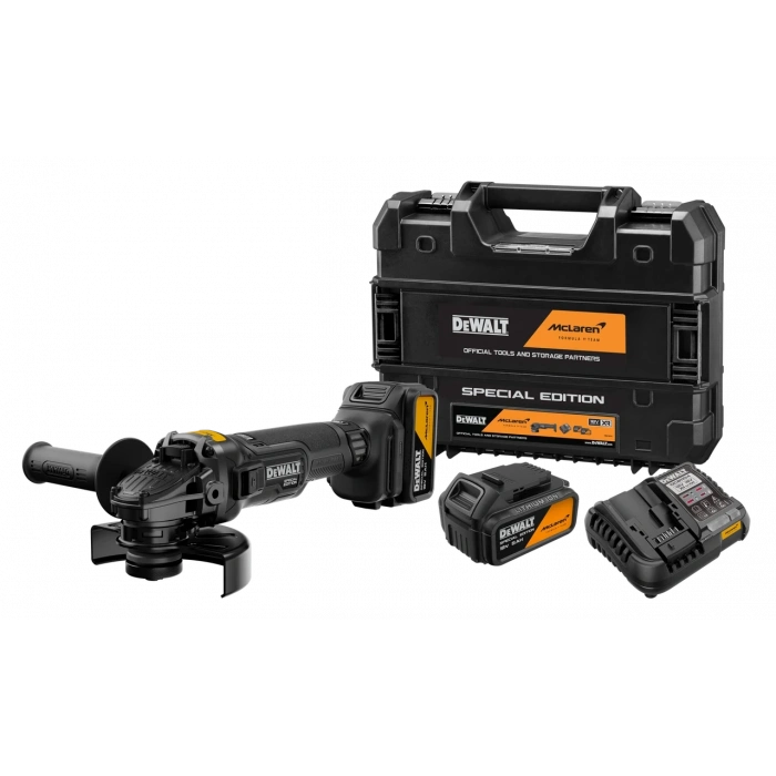 Dewalt DCG45MP2T McLaren F1 18 V 125 mm Çift Akülü 5 Ah Taşlama Makinesi