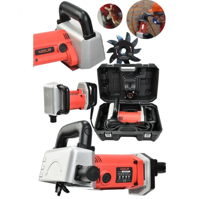 ASSUR Pro 2000w Kanal Açma Makinası Turbo Motor Kırmızı