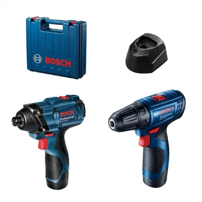 Bosch Akülü matkap/vidalama makinesi GSR 120-Li + Akülü darbeli somun sıkma makinesi GDR 120-Li
