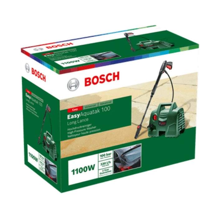 Bosch EasyAquatak100 Basınçlı Yıkama Makinesi + uzun Püskürtme ucu