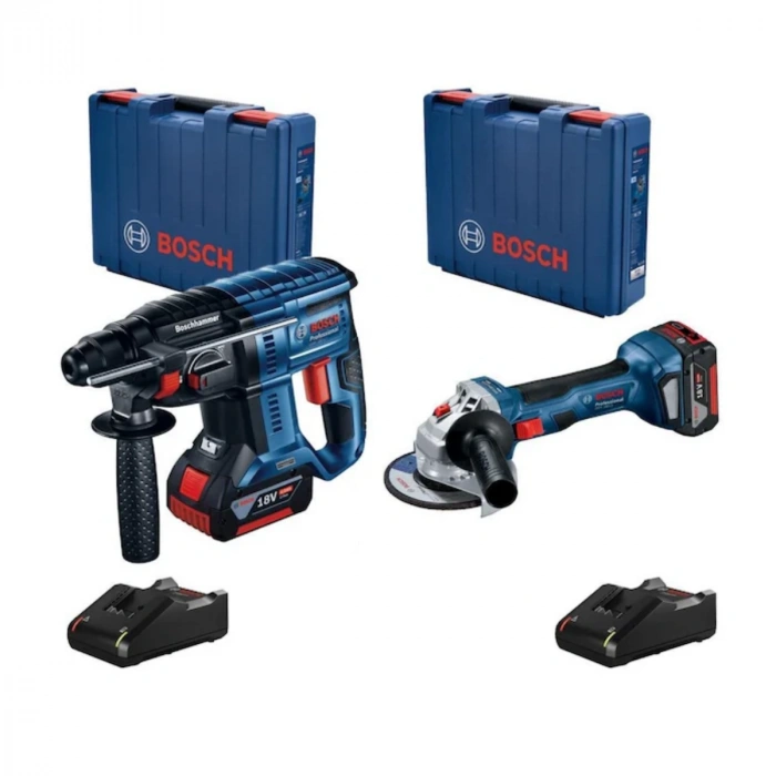 Bosch Gbh 180 Li Ve Gws 180 Li Akülü Kırıcı Delici Ve Taşlama Seti 2 x 4.0Ah