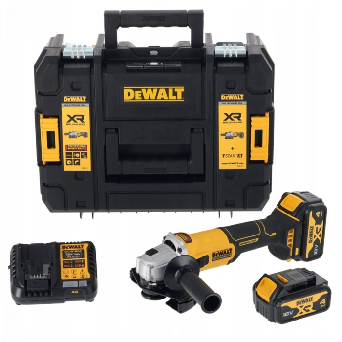 DeWalt DCG407M2T-QW 18V XR Kömürsüz Avuç Taşlama 2x4.0Ah
