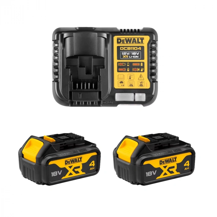 DeWalt DCG407M2T-QW 18V XR Kömürsüz Avuç Taşlama 2x4.0Ah