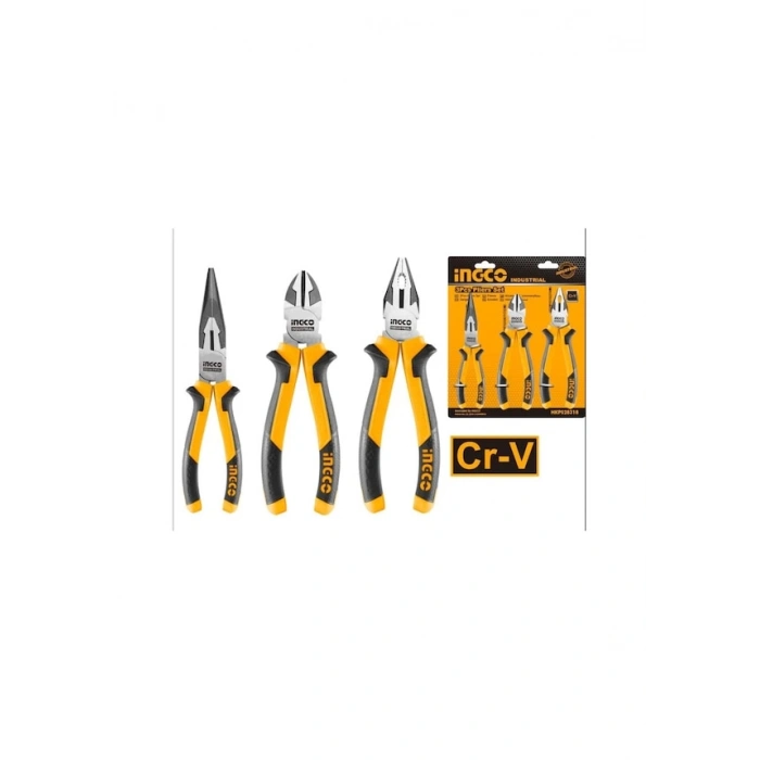 Ingco Pense Seti Pense Yankeski Kargaburun 3 Lü Cr-V Hkps28318