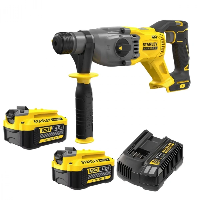 Stanley Fatmax V20 SFMCH900 Şarjlı Kırıcı-Delici Matkap (2x 4.0Ah Akü ve Şarj Cihazı Dahil)