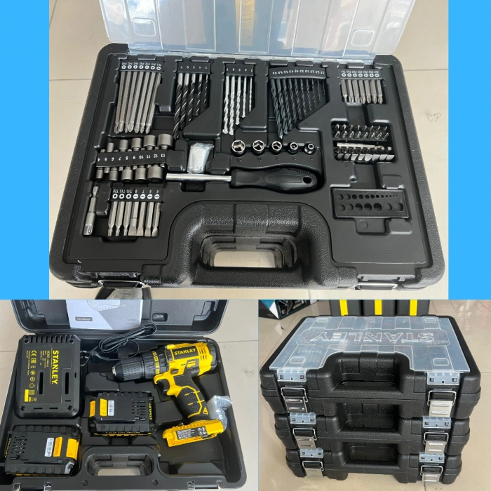 Stanley SCD201D2K Çift Akülü 18V 2.0Ah Li-Ion Şarjlı Darbesiz Matkap UÇ SETLİ