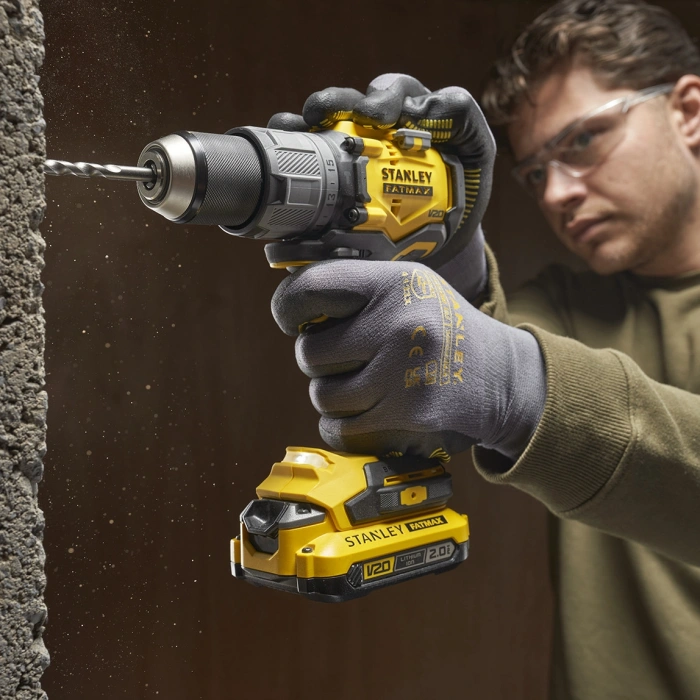 Stanley SFMCD726D2K-QW V20 18 V Çift Akülü Kömürsüz Darbeli Matkap