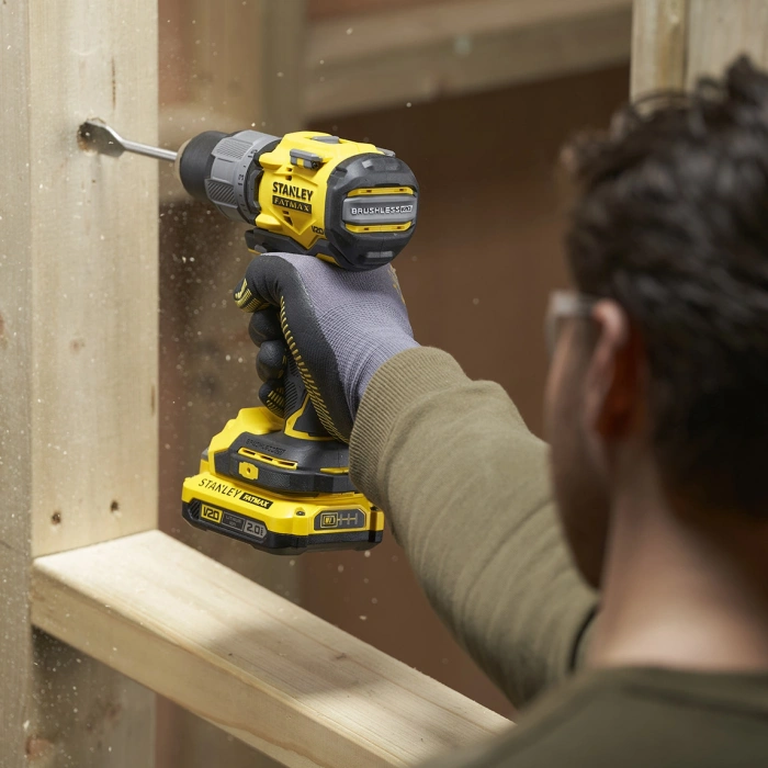 Stanley SFMCD726D2K-QW V20 18 V Çift Akülü Kömürsüz Darbeli Matkap