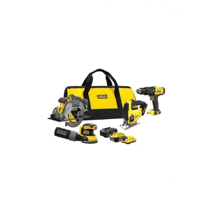 Stanley SFMCK412MDS-QW V20 18Volt 4lü Set Ağaç İşleri 1x4.0Ah 1x2.0Ah