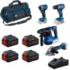 BOSCH GSR 18V-45 + GDR 18V-215 + GBH 18V-22 + GWS 18V-8 + 4X8AH + GAL 18V-40