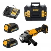Dewalt DCG407E2T 18V XR POWERSTACK Kömürsüz Taşlama Makinesi Seti (Çift Akülü + TSTAK Çanta)