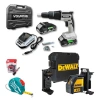 Volartan VTD-4700 Akülü Alçıpan Vidalama & DeWalt DW088K Çizgi Lazer Terazi Profesyonel Set (Lazer + Vidalama + Aksesuar)
