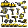 Stanley FatMax SFMCK962TH V20 9’lu Profesyonel Akülü Makine Seti – 6 Akü, 2 Hızlı Şarj Cihazı ve 2 Taşıma Çantalı