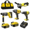 Stanley FatMax SFMCK421SDTH V20 4’lü Akülü Makine Seti – SFMCD710 Darbesiz Matkap, SFMCH900 Kırıcı Delici, SFMCF940 950 Nm Somun Sıkma ve SFMCG400 Avuç Taşlama – 2x4Ah Akülü ve Çantalı