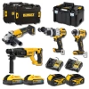 DEWALT DCK487HX 18V XR Kömürsüz 4’lü Akülü Profesyonel Makine Seti – DCF860 + DCD1007 + DCH133 + DCG407
