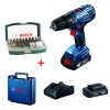 Bosch GSB 180-LI Çift Akülü 18V 2,0Ah Professional Darbeli Vidalama Makinesi + Bosch 32 Parça Vidalama Ucu Aksesuar Seti
