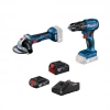 Bosch Professional GWS 180-LI + GSB 185-LI 18V Akülü Vidalama 2+4 Ah Çift Akü Set